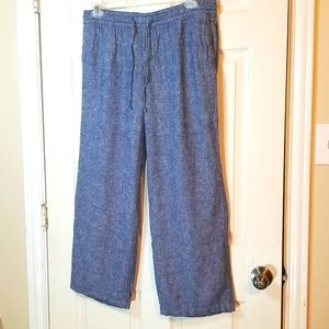 Womens Blue Linen Pants By Old Navy